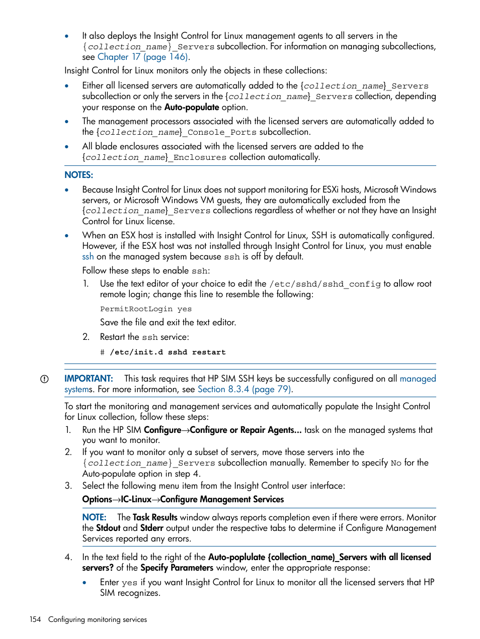 HP Insight Control Software for Linux User Manual | Page 154 / 272