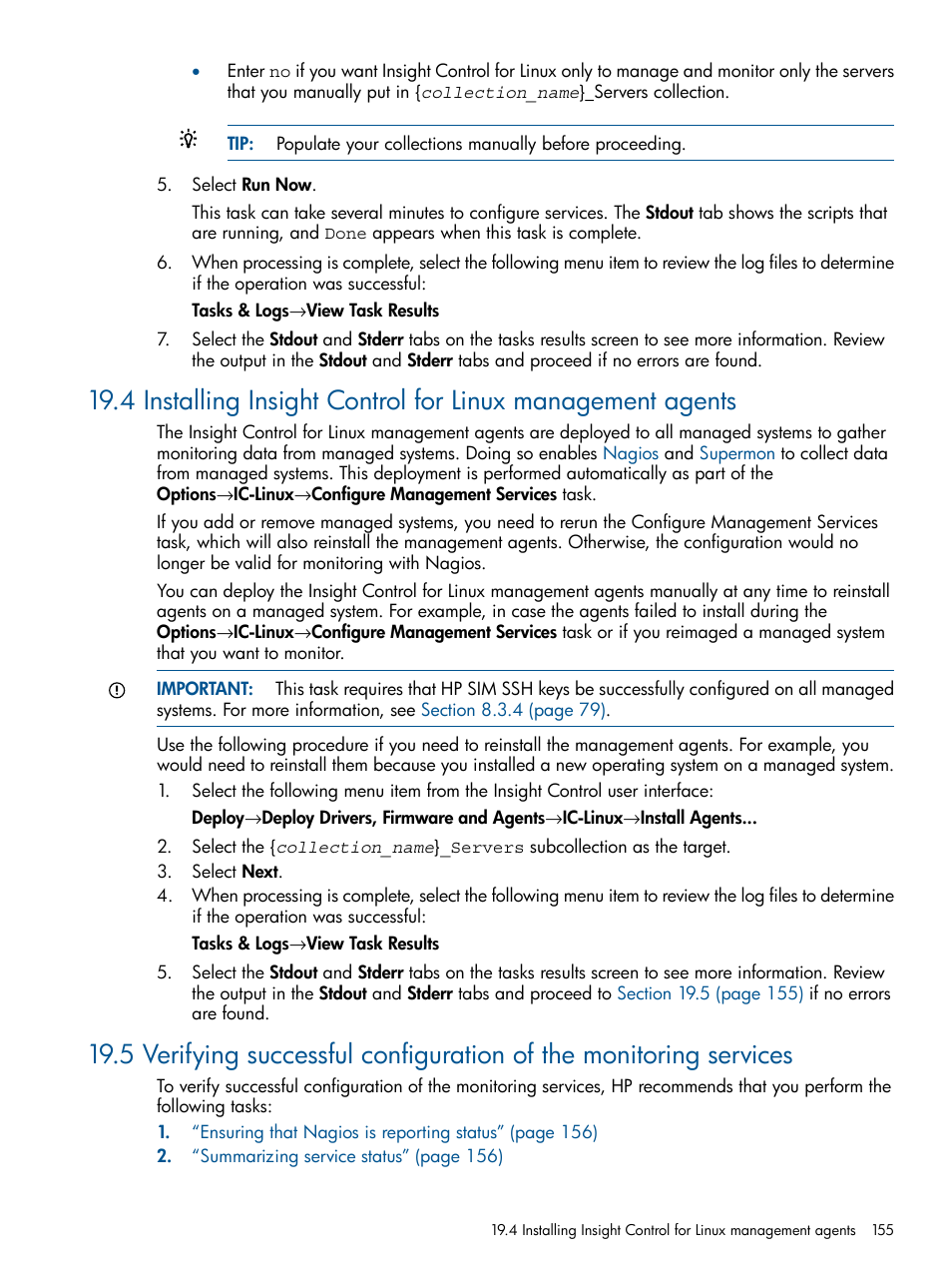 HP Insight Control Software for Linux User Manual | Page 155 / 272