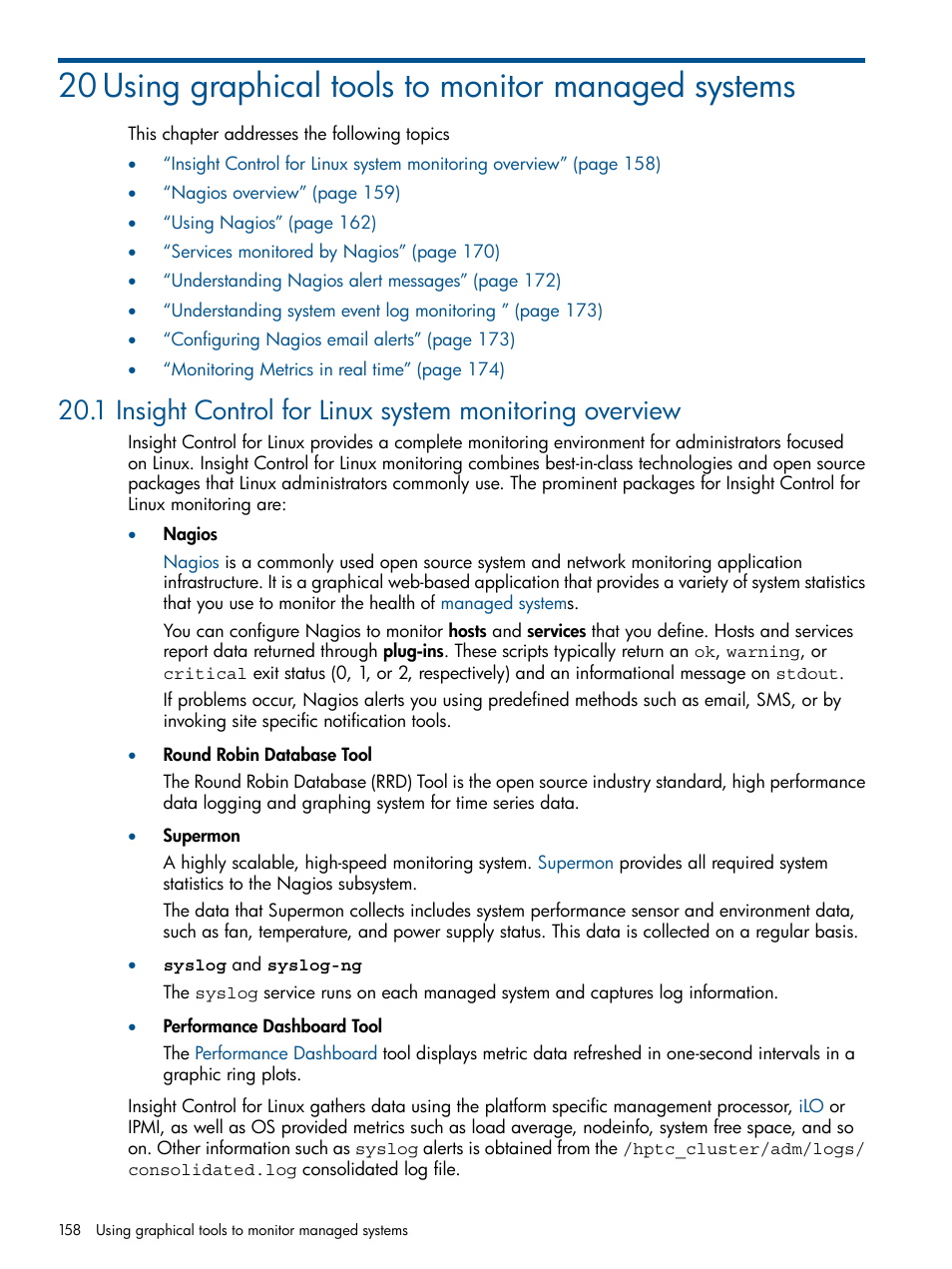 HP Insight Control Software for Linux User Manual | Page 158 / 272