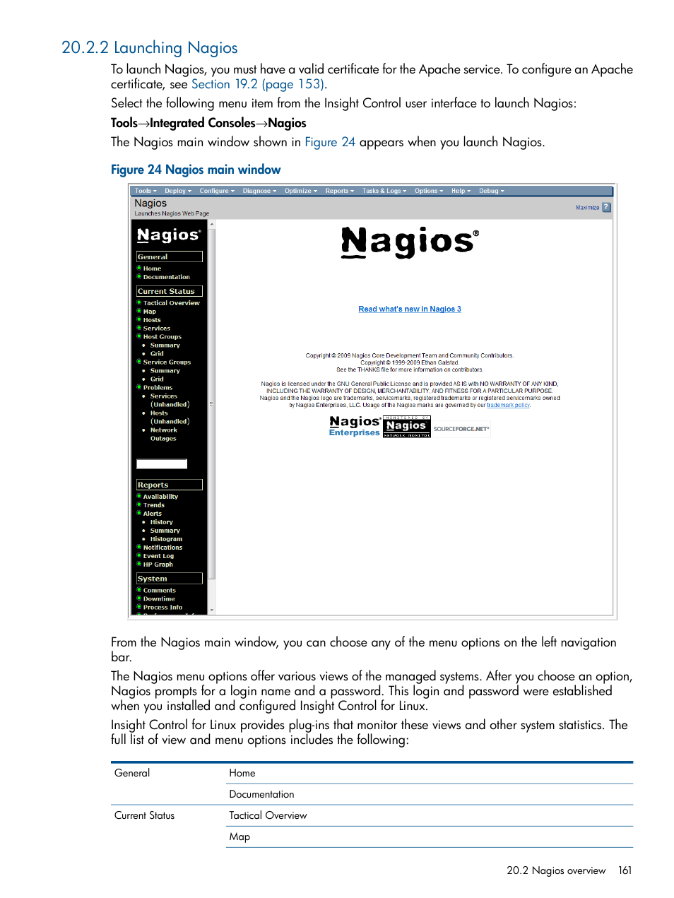 2 launching nagios | HP Insight Control Software for Linux User Manual | Page 161 / 272