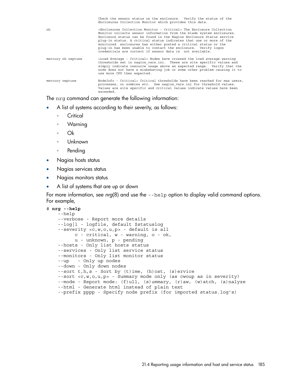 HP Insight Control Software for Linux User Manual | Page 185 / 272