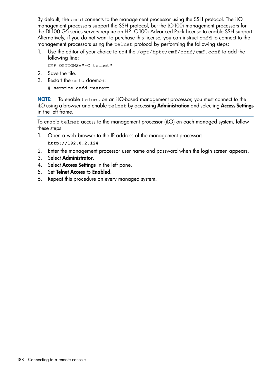 HP Insight Control Software for Linux User Manual | Page 188 / 272