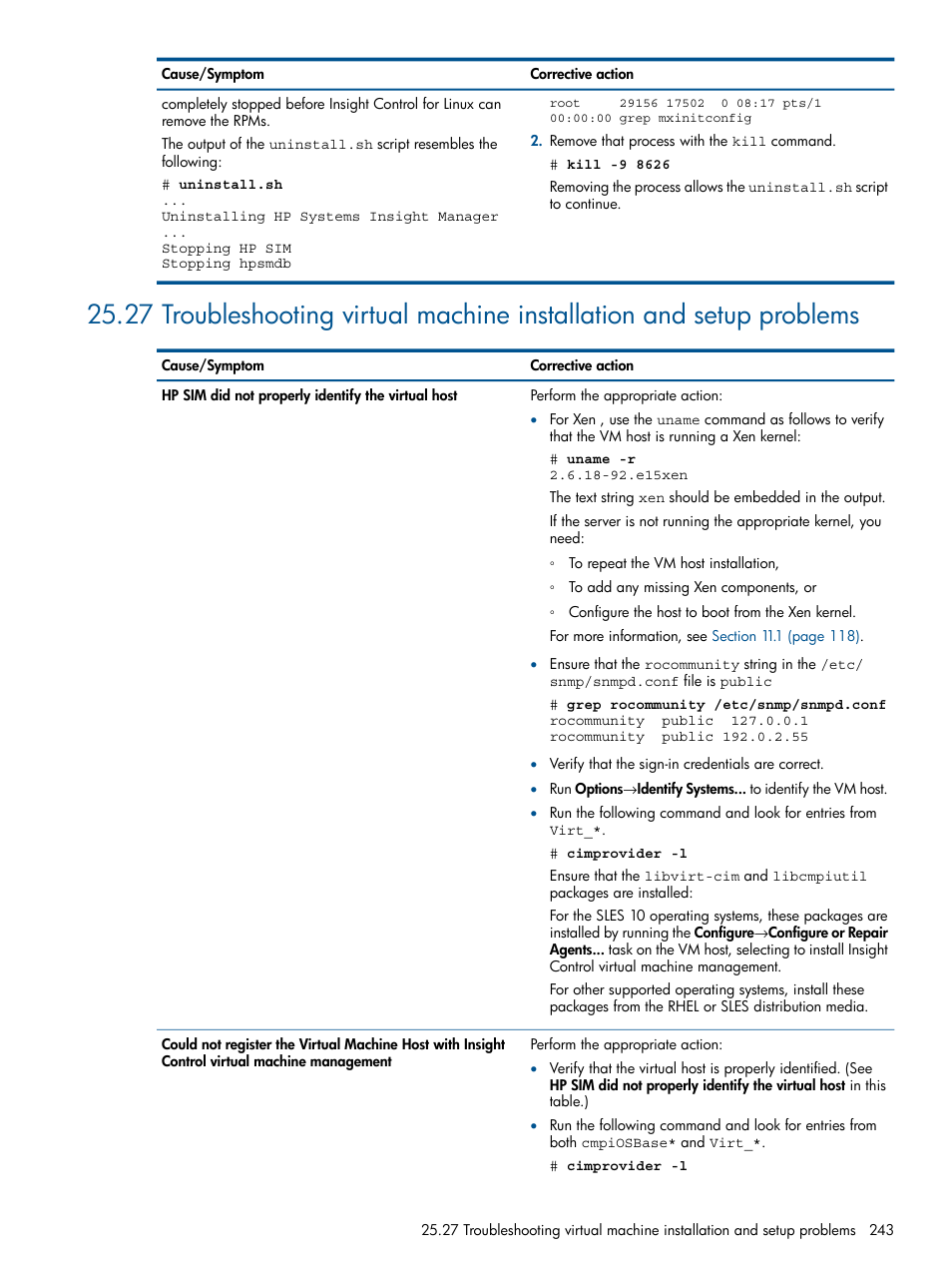 HP Insight Control Software for Linux User Manual | Page 243 / 272