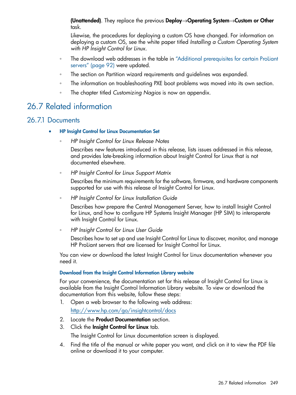 7 related information, 1 documents | HP Insight Control Software for Linux User Manual | Page 249 / 272