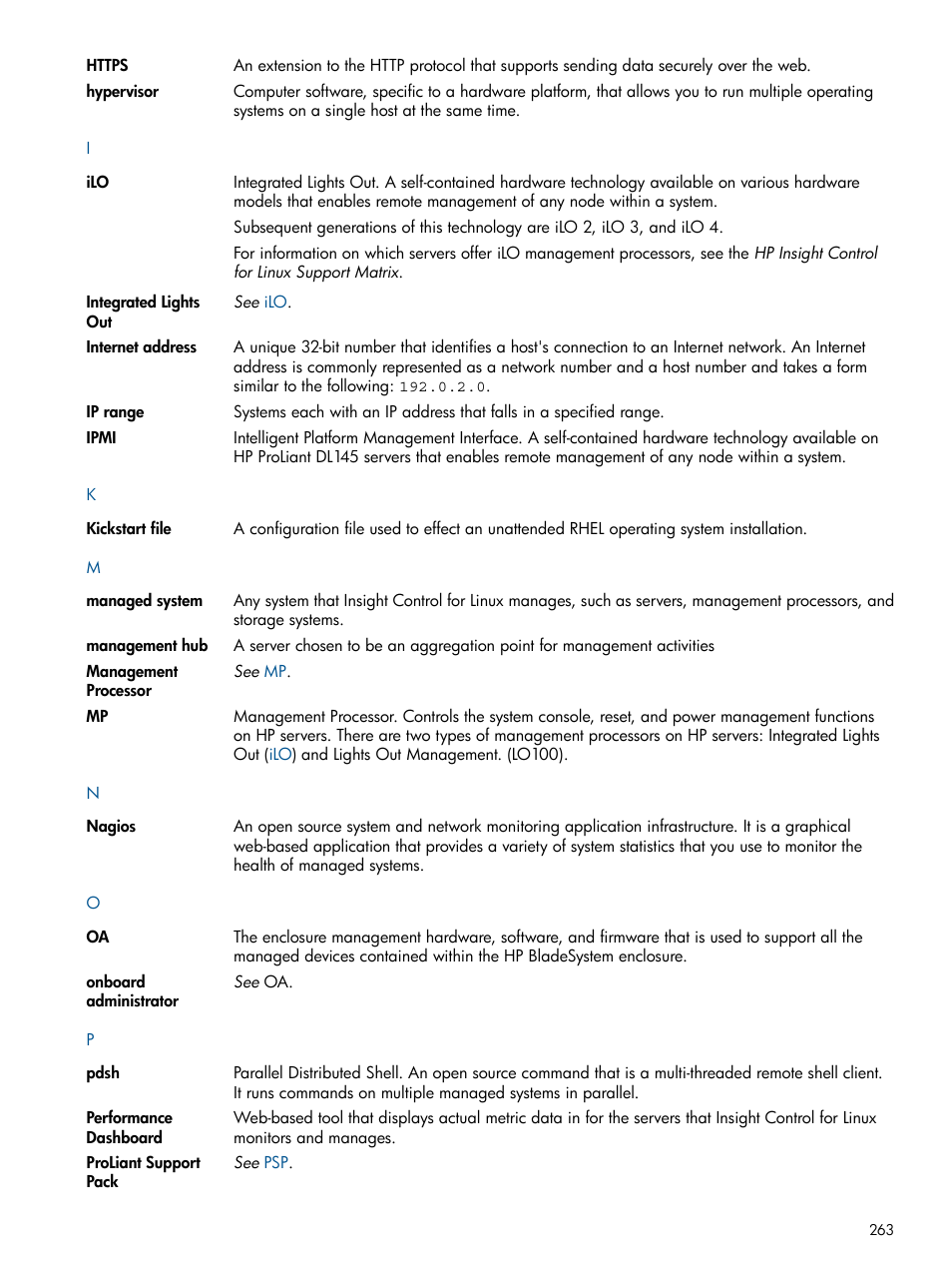 Pdsh, Nagios, Managed system | Management hub, Kickstart, Https, Managed, System, Performance dashboard, Management | HP Insight Control Software for Linux User Manual | Page 263 / 272