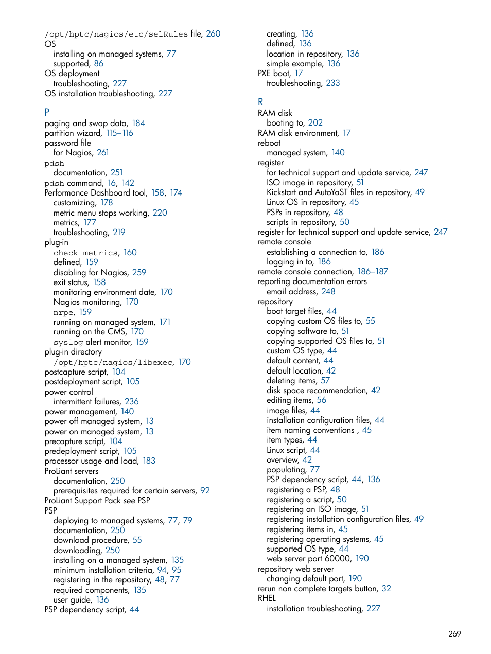 HP Insight Control Software for Linux User Manual | Page 269 / 272