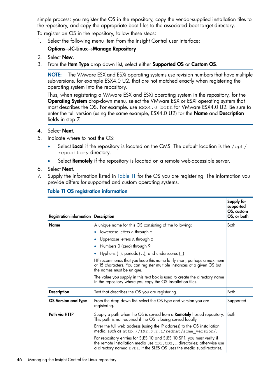 HP Insight Control Software for Linux User Manual | Page 46 / 272