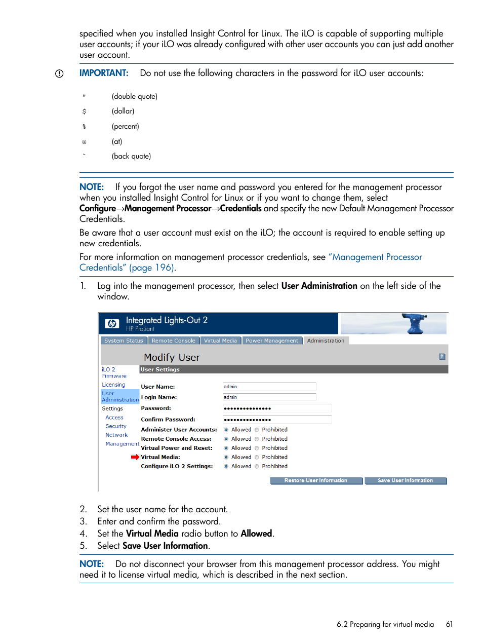 HP Insight Control Software for Linux User Manual | Page 61 / 272