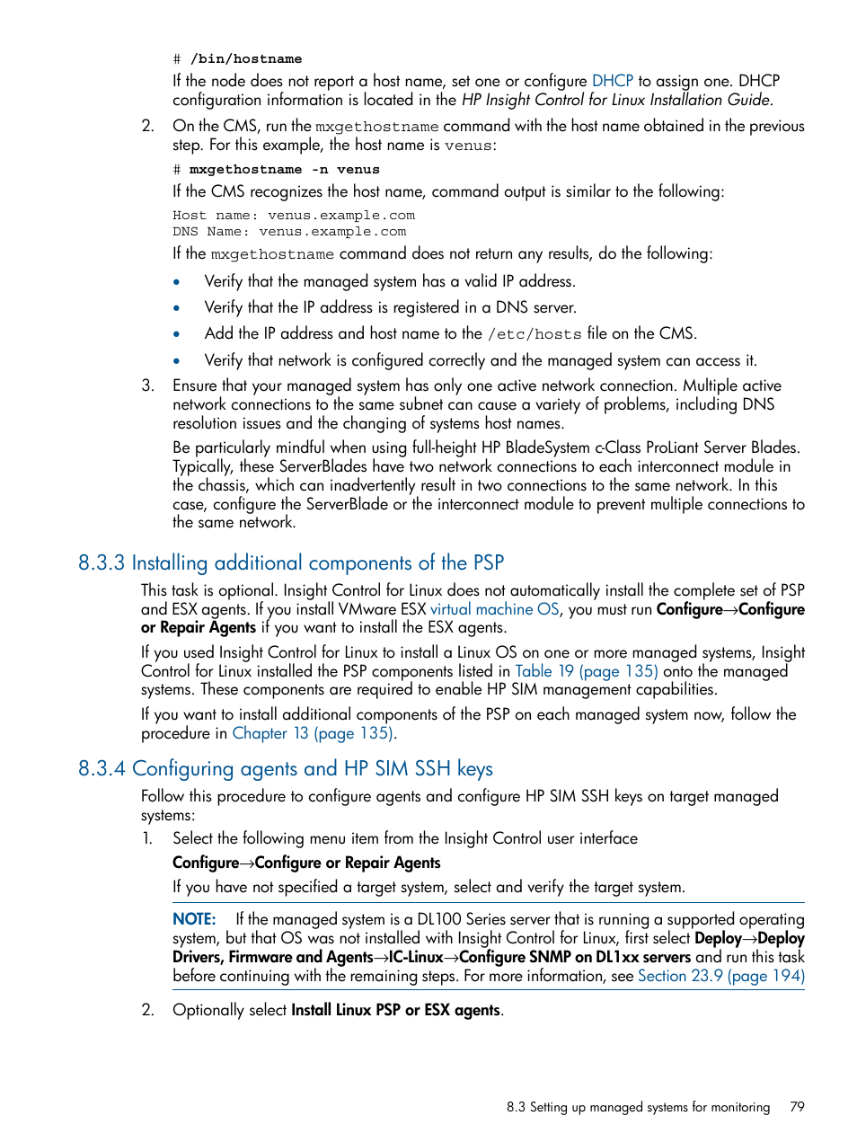 3 installing additional components of the psp, 4 configuring agents and hp sim ssh keys | HP Insight Control Software for Linux User Manual | Page 79 / 272