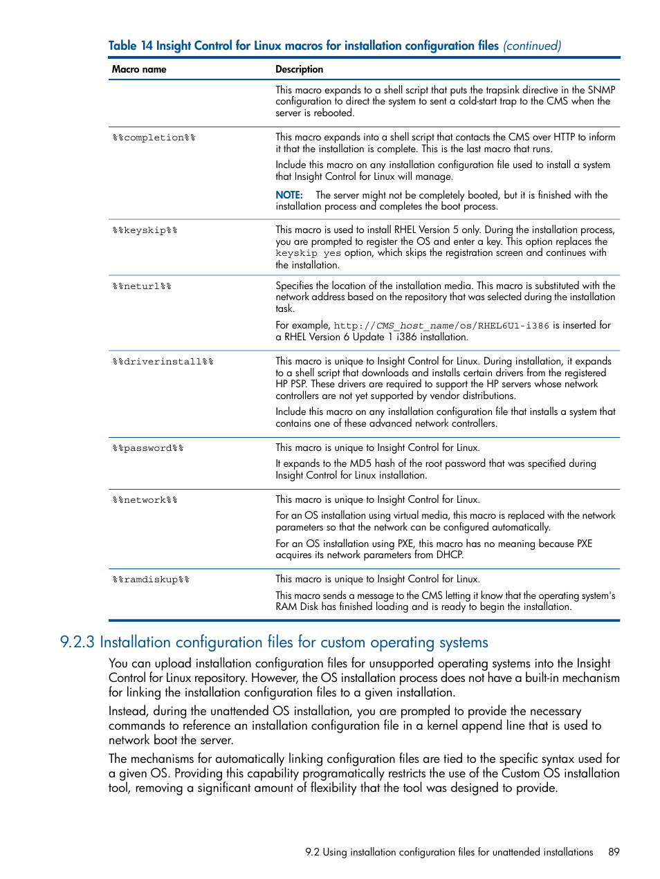 HP Insight Control Software for Linux User Manual | Page 89 / 272