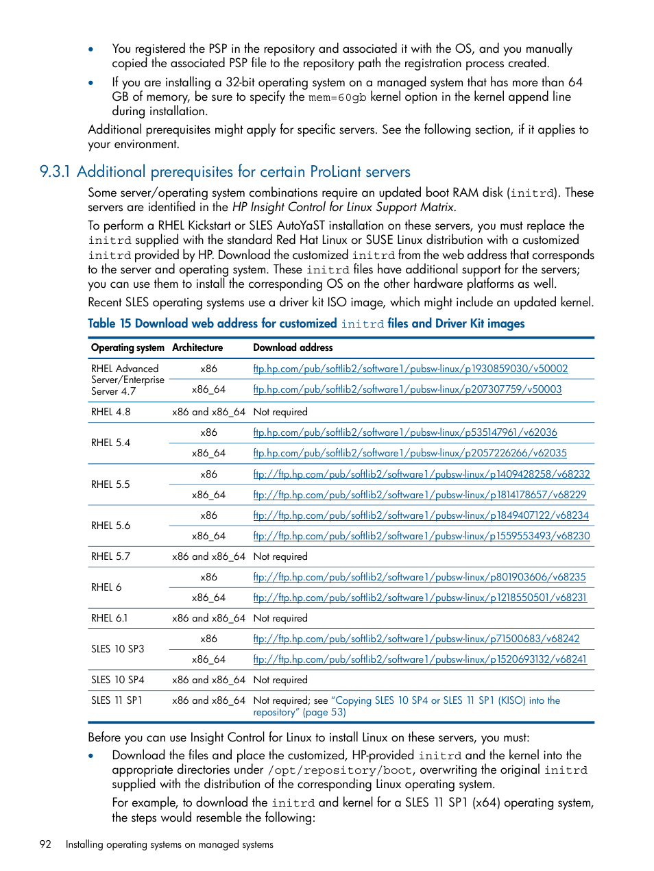 HP Insight Control Software for Linux User Manual | Page 92 / 272