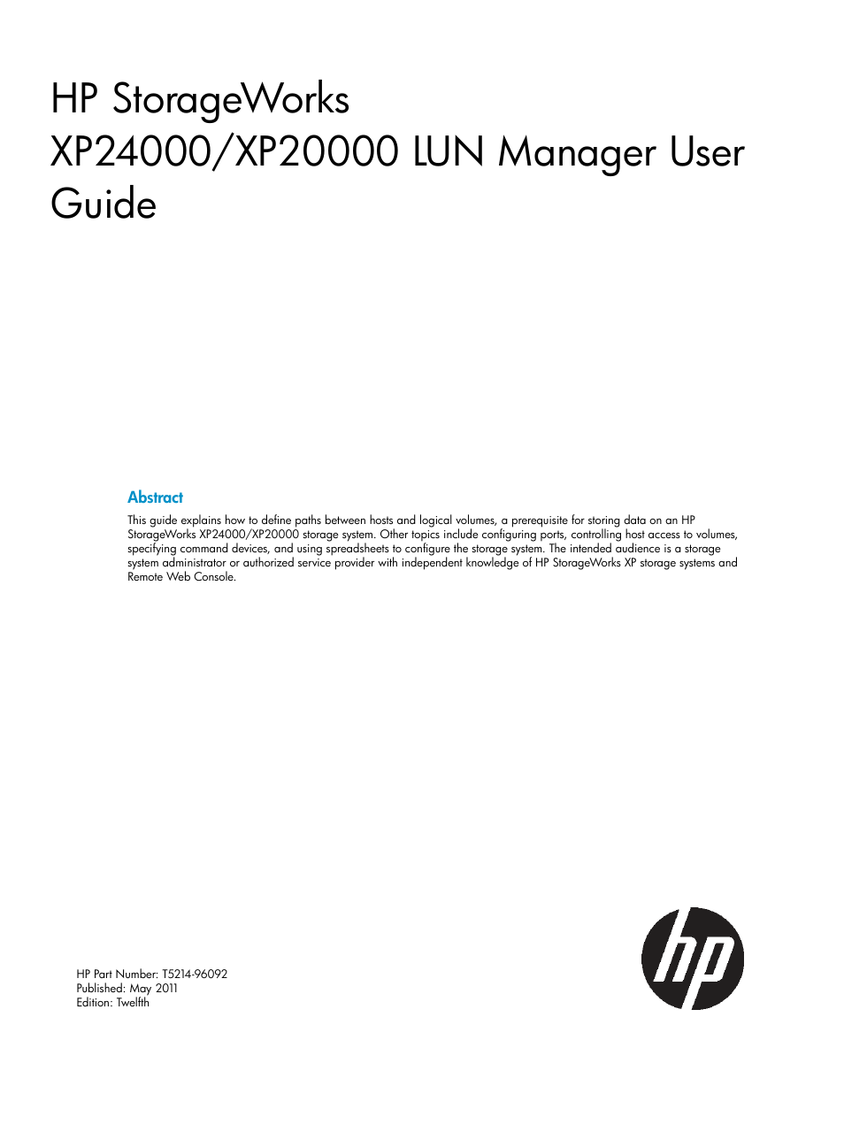 HP StorageWorks XP Remote Web Console Software User Manual | 112 pages