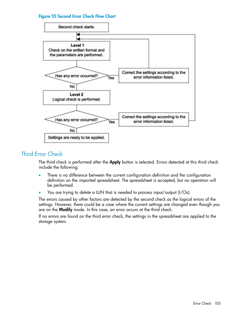 Third error check | HP StorageWorks XP Remote Web Console Software User Manual | Page 105 / 112