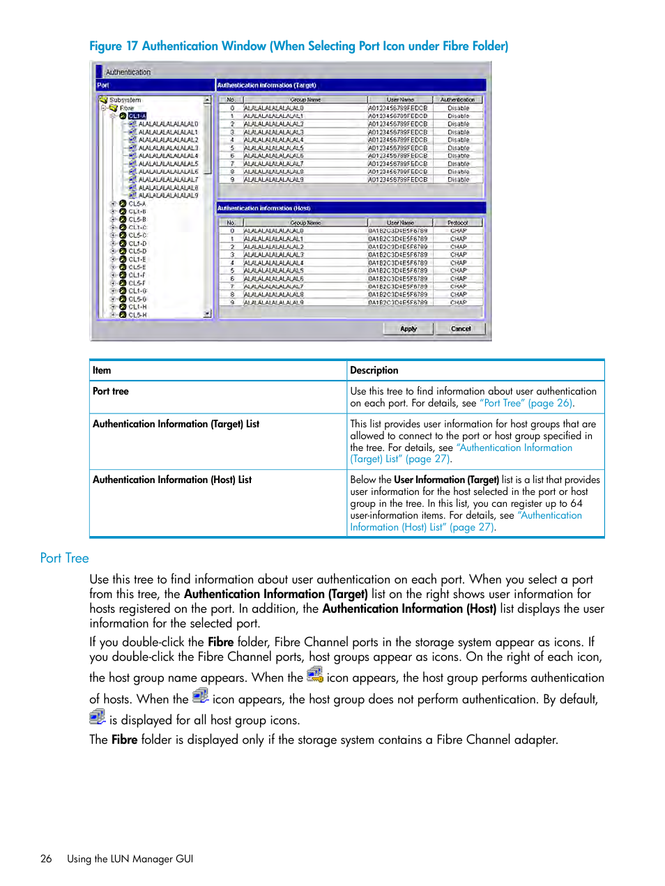 Port tree | HP StorageWorks XP Remote Web Console Software User Manual | Page 26 / 112