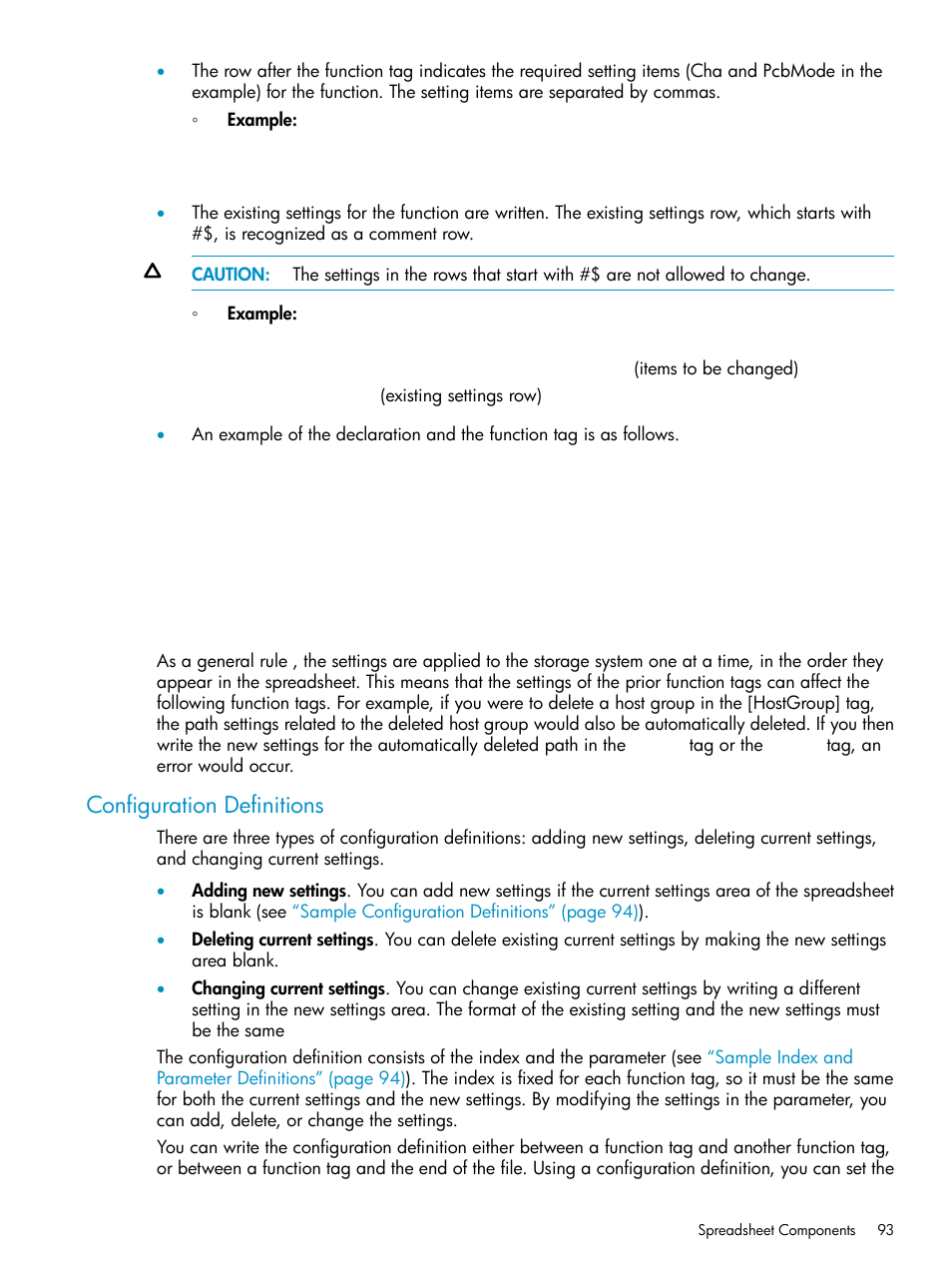 Configuration definitions | HP StorageWorks XP Remote Web Console Software User Manual | Page 93 / 112