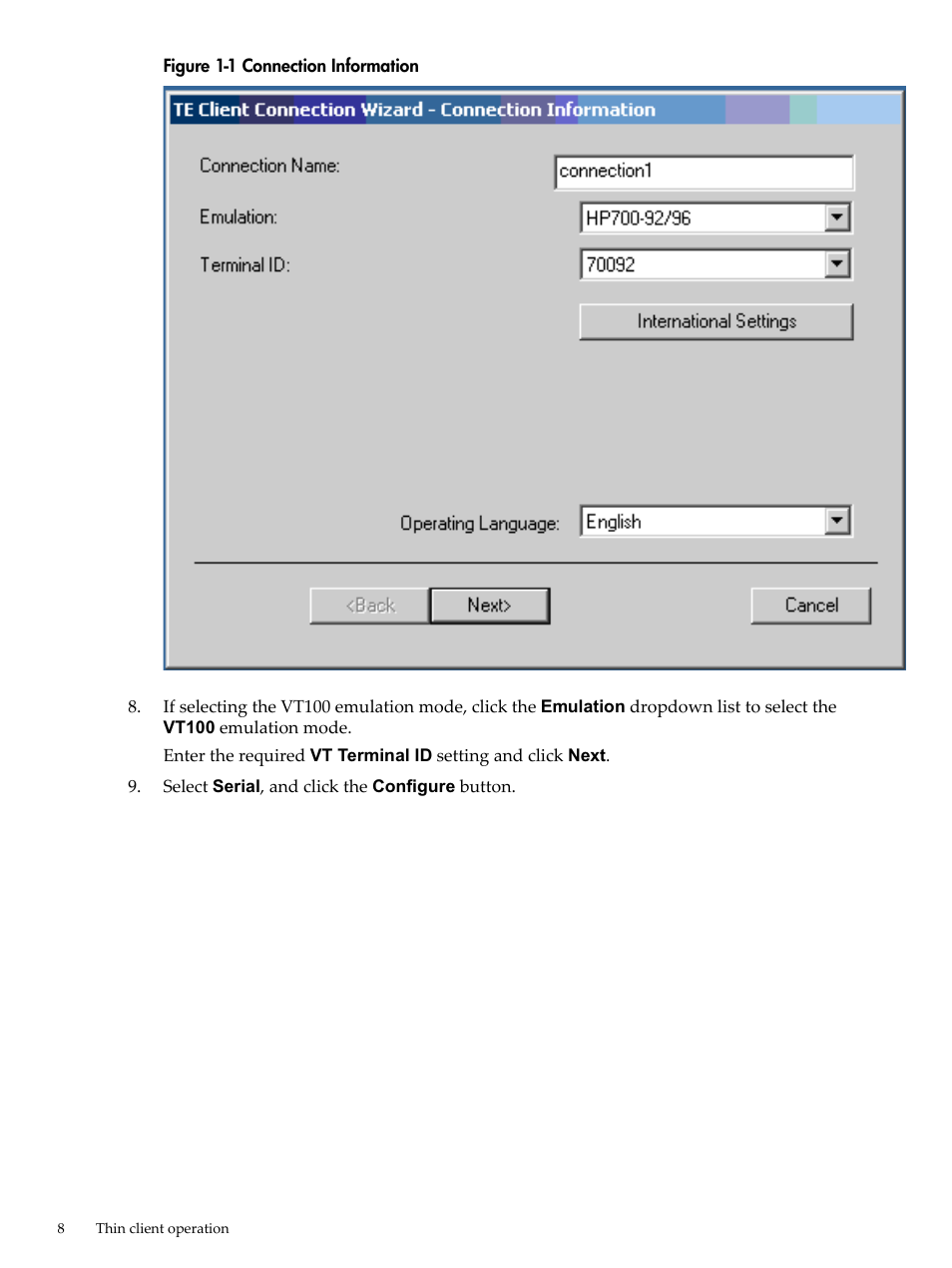 Connection information | HP Integrity Thin Client Bundles User Manual | Page 8 / 13