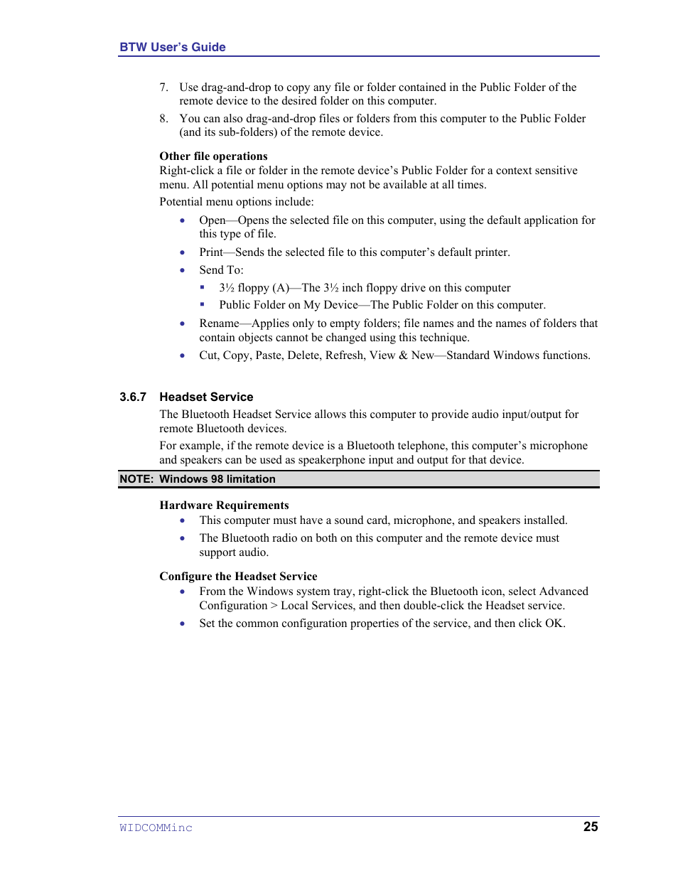 Headset service | HP Pavilion zt3017WM Notebook PC User Manual | Page 29 / 40