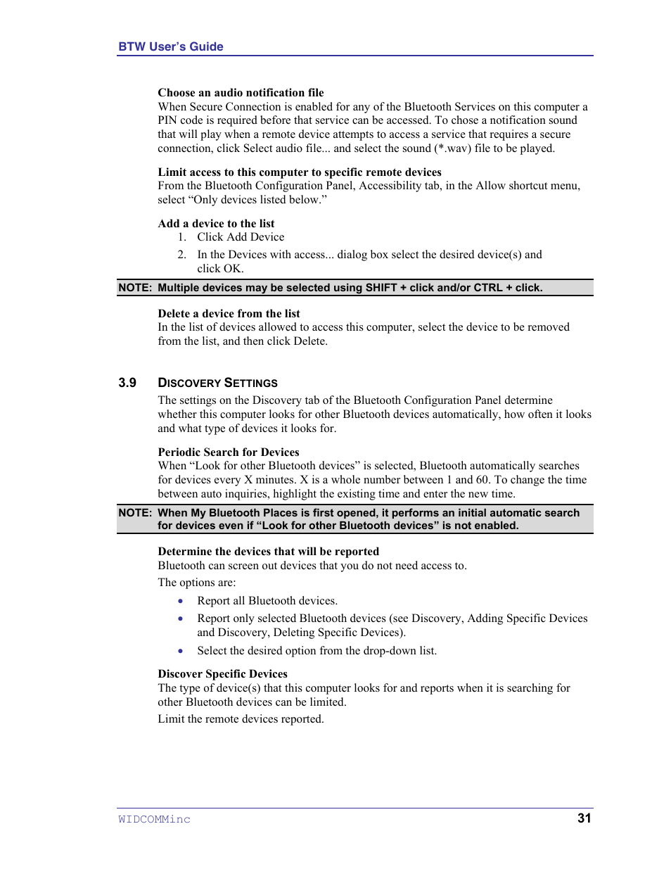 Discovery settings | HP Pavilion zt3017WM Notebook PC User Manual | Page 35 / 40