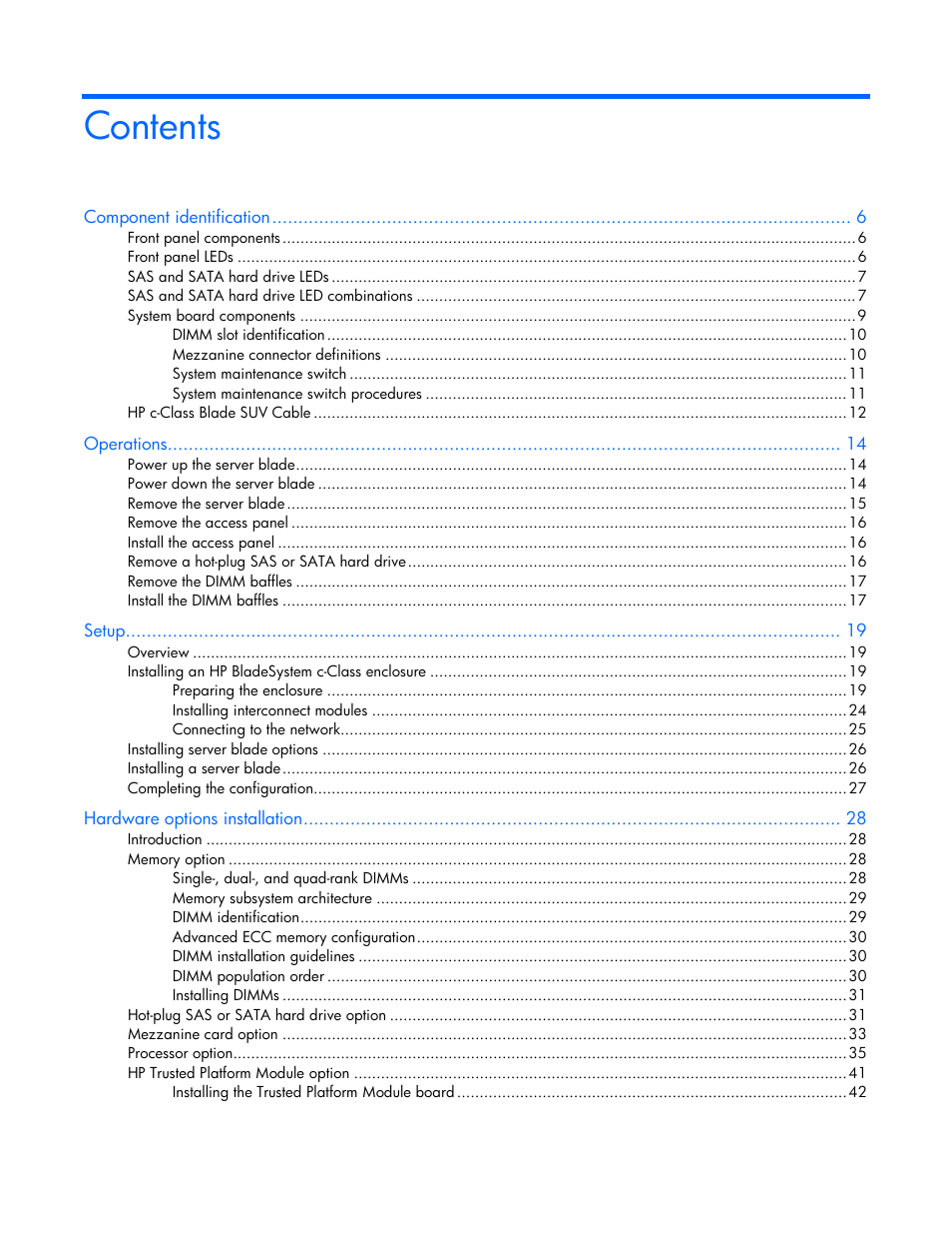 HP ProLiant BL685c G7 Server-Blade User Manual | Page 3 / 103