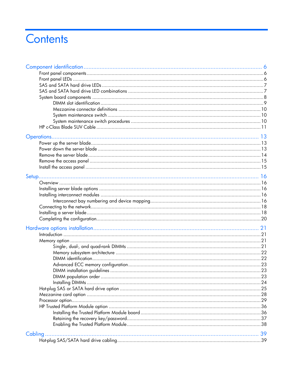 HP ProLiant BL465c G7 Server-Blade User Manual | Page 3 / 98