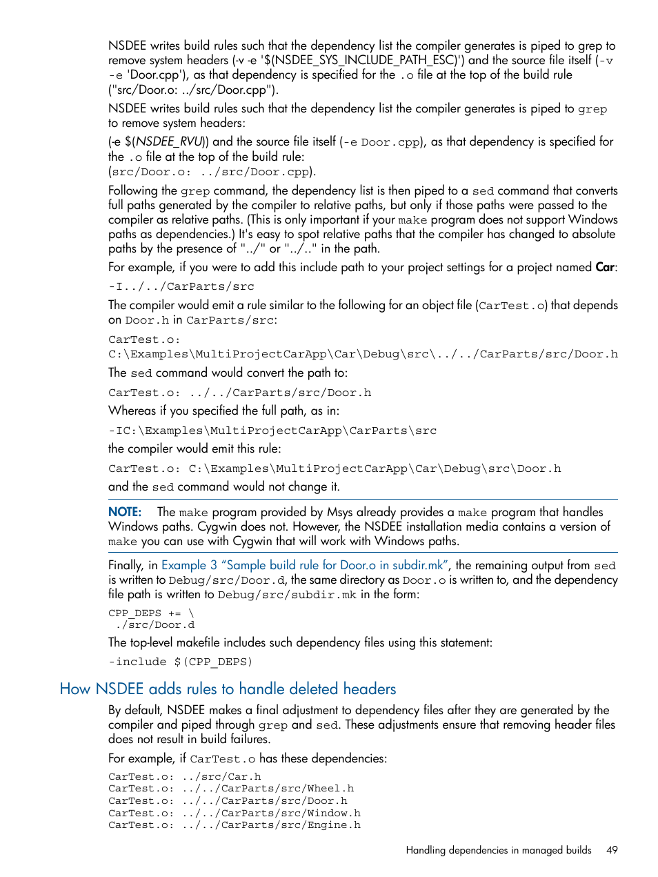 How nsdee adds rules to handle deleted headers | HP Integrity NonStop H-Series User Manual | Page 49 / 159