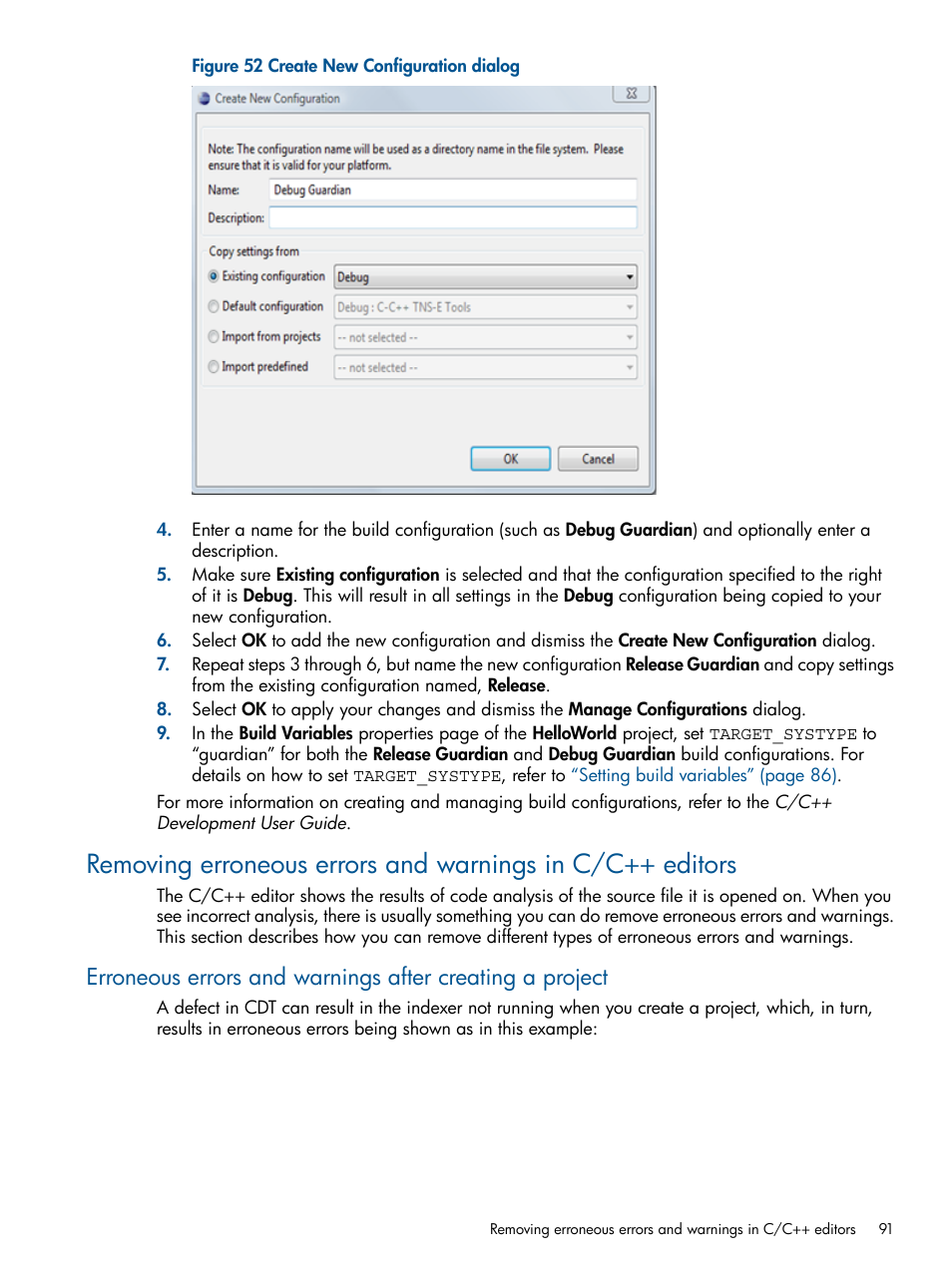 Create new configuration dialog | HP Integrity NonStop H-Series User Manual | Page 91 / 159