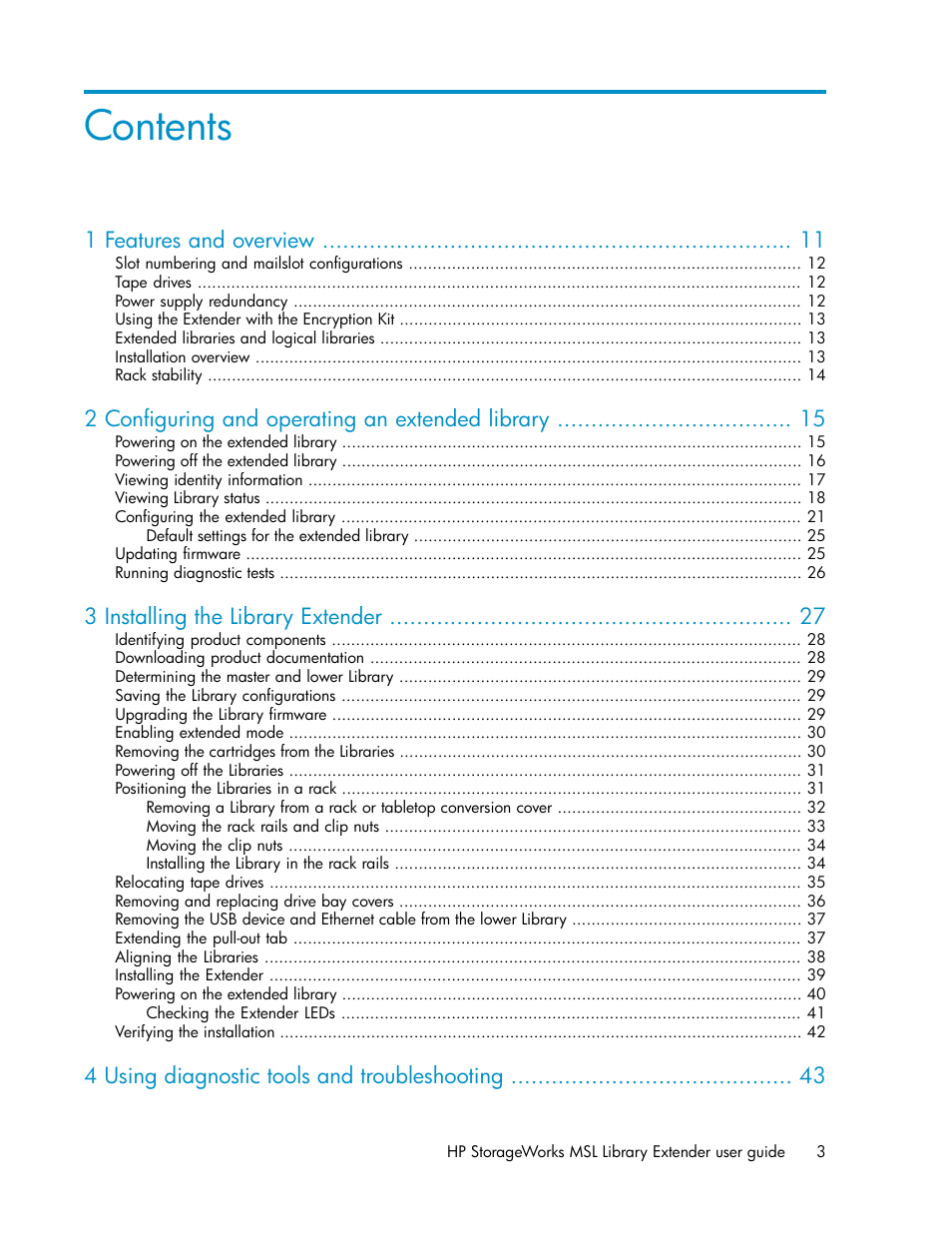 HP StoreEver MSL Tape Libraries User Manual | Page 3 / 96