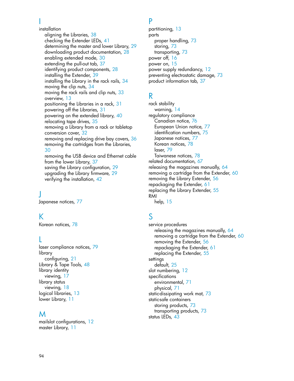 HP StoreEver MSL Tape Libraries User Manual | Page 94 / 96