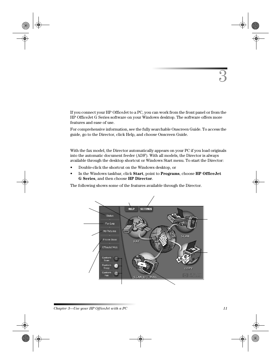 Use your hp officejet with a pc | HP Officejet g55 All-in-One Printer User Manual | Page 15 / 58