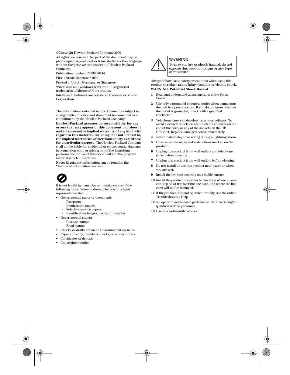 HP Officejet g55 All-in-One Printer User Manual | Page 2 / 58