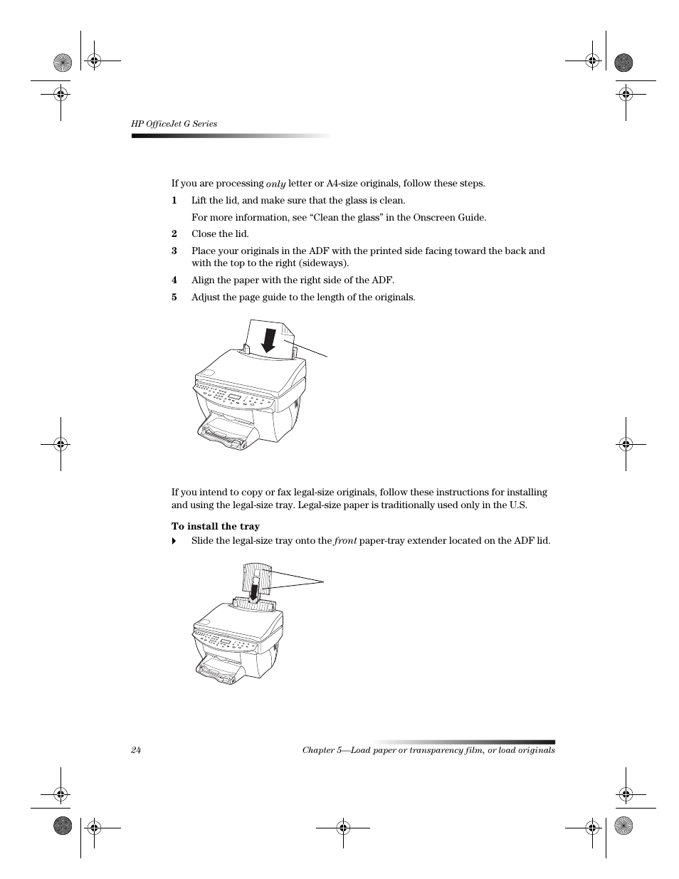 HP Officejet g55 All-in-One Printer User Manual | Page 28 / 58