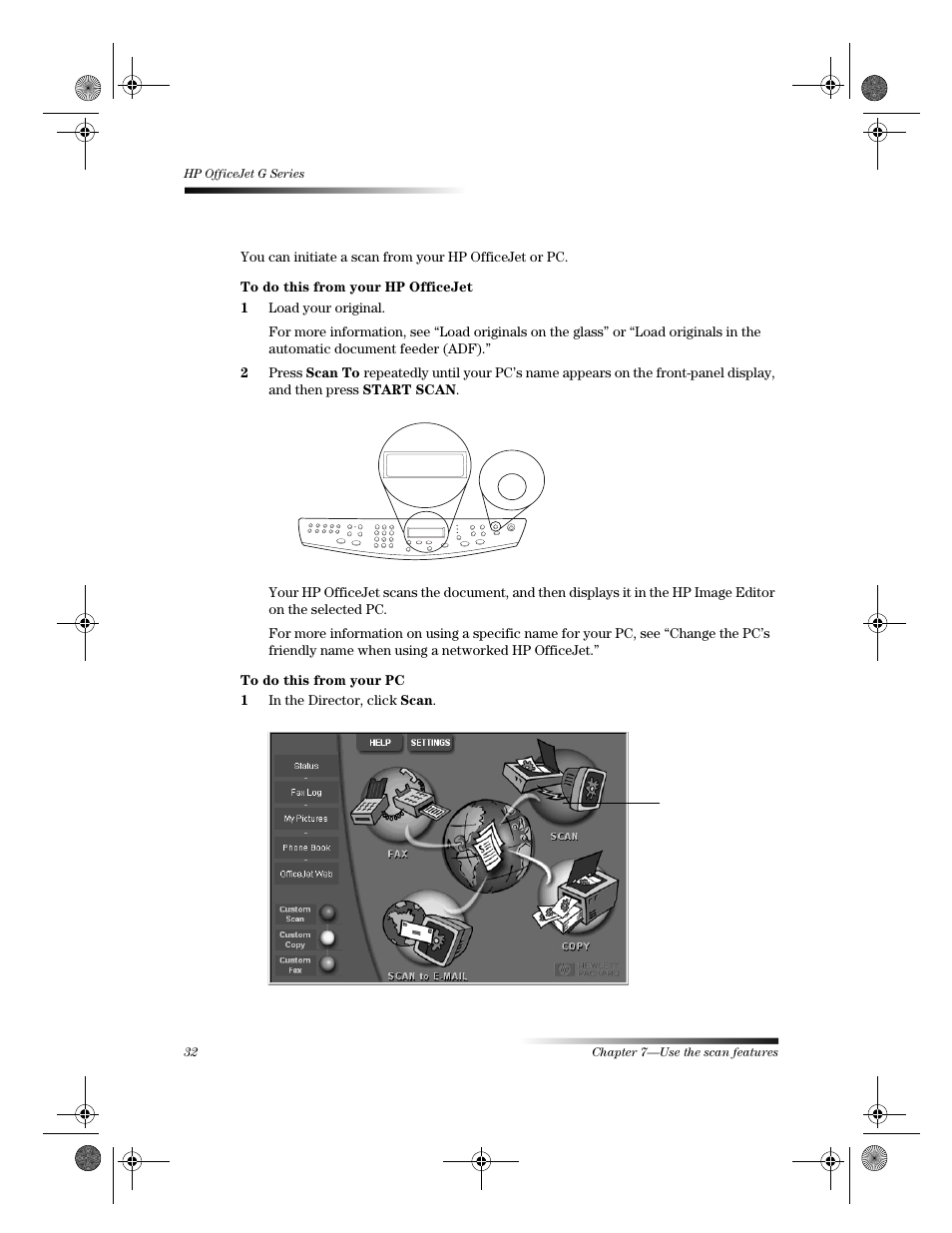 Use an hp officejet that is networked | HP Officejet g55 All-in-One Printer User Manual | Page 36 / 58