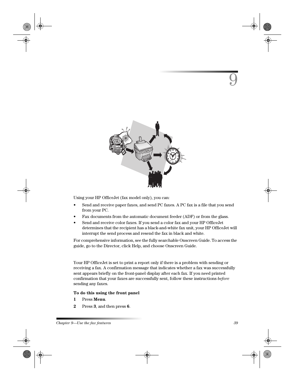 Use the fax features | HP Officejet g55 All-in-One Printer User Manual | Page 43 / 58