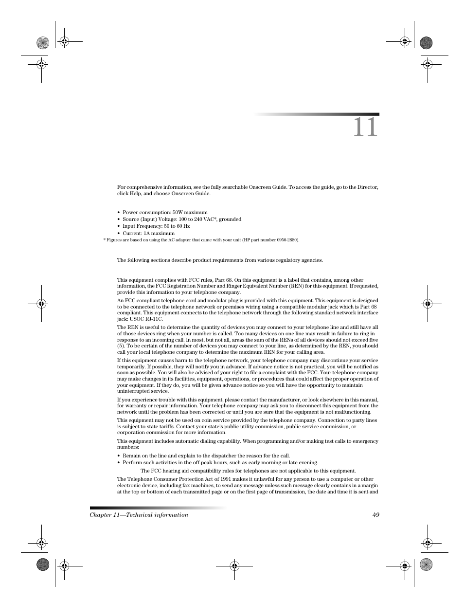 Technical information | HP Officejet g55 All-in-One Printer User Manual | Page 49 / 58