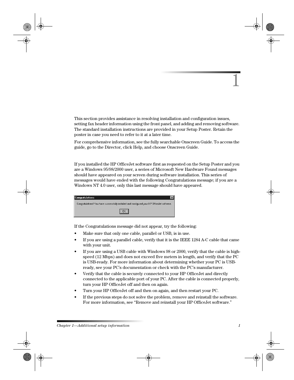 Additional setup information | HP Officejet g55 All-in-One Printer User Manual | Page 5 / 58