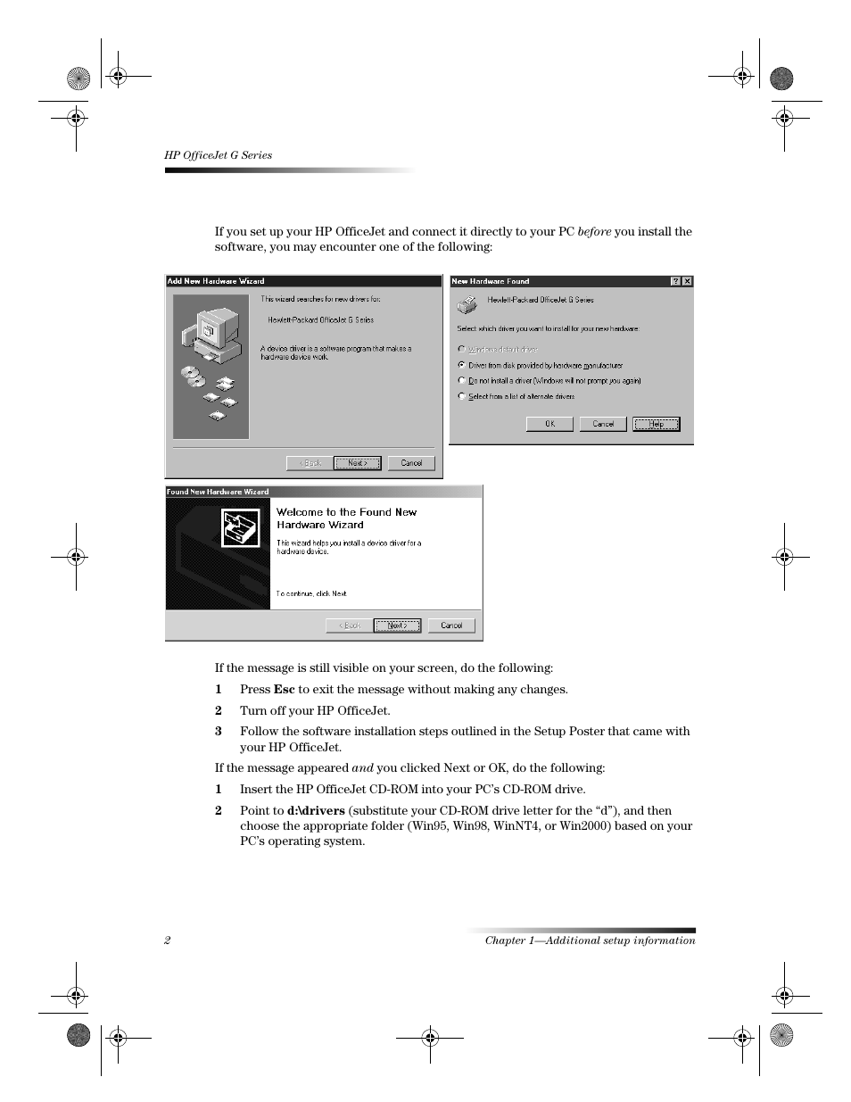 HP Officejet g55 All-in-One Printer User Manual | Page 6 / 58