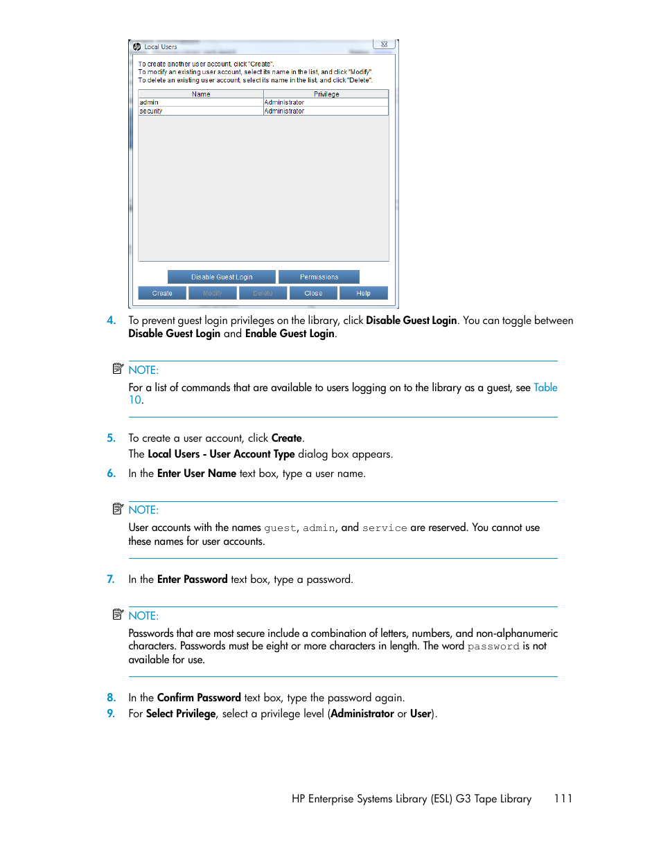 HP StoreEver ESL G3 Tape Libraries User Manual | Page 111 / 286