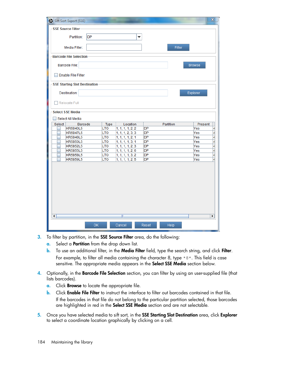 HP StoreEver ESL G3 Tape Libraries User Manual | Page 184 / 286