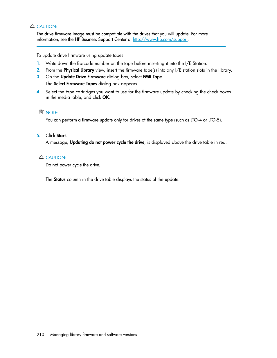 HP StoreEver ESL G3 Tape Libraries User Manual | Page 210 / 286