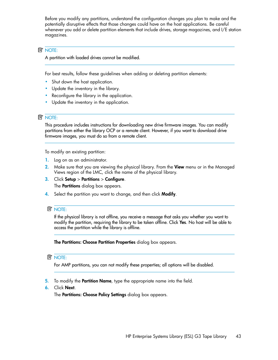 HP StoreEver ESL G3 Tape Libraries User Manual | Page 43 / 286