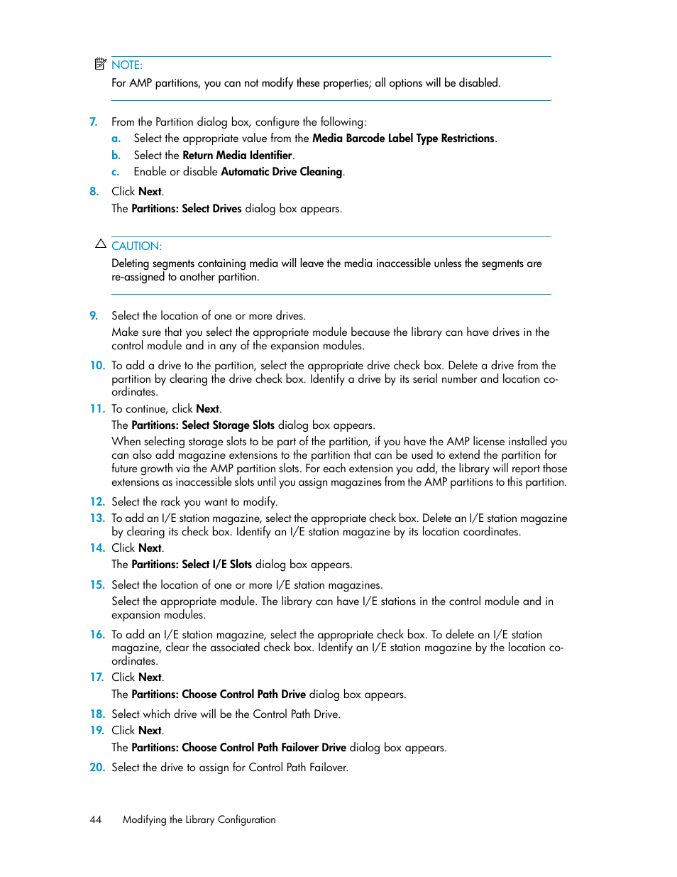 HP StoreEver ESL G3 Tape Libraries User Manual | Page 44 / 286