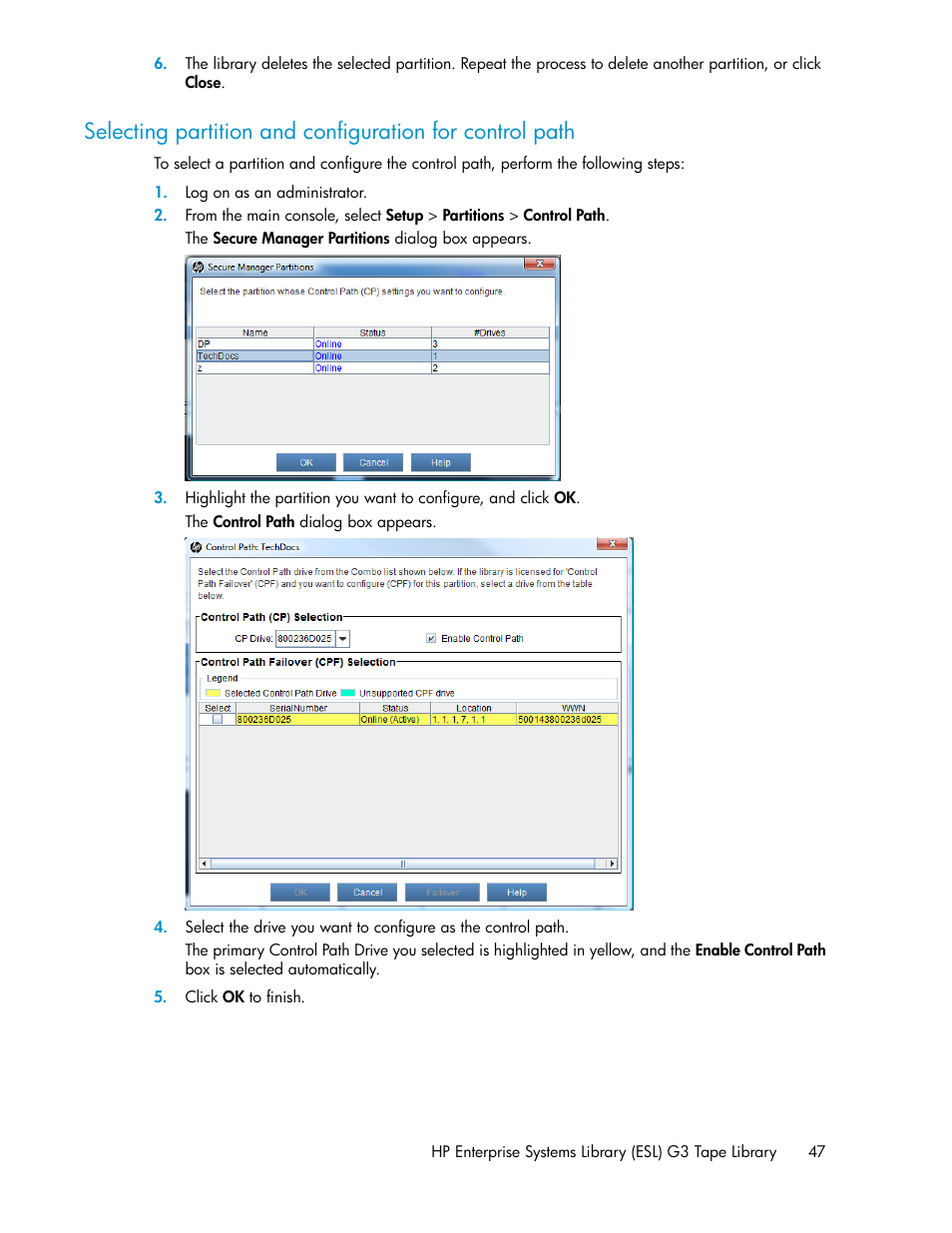 HP StoreEver ESL G3 Tape Libraries User Manual | Page 47 / 286