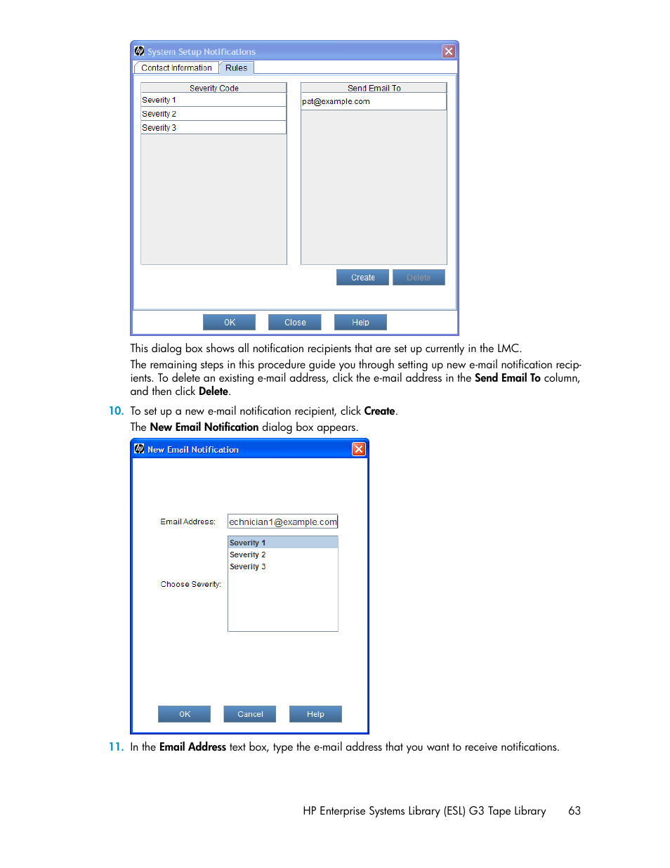 HP StoreEver ESL G3 Tape Libraries User Manual | Page 63 / 286