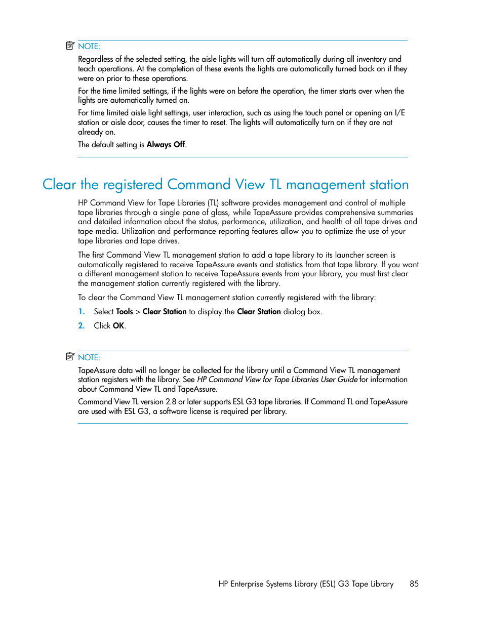 HP StoreEver ESL G3 Tape Libraries User Manual | Page 85 / 286