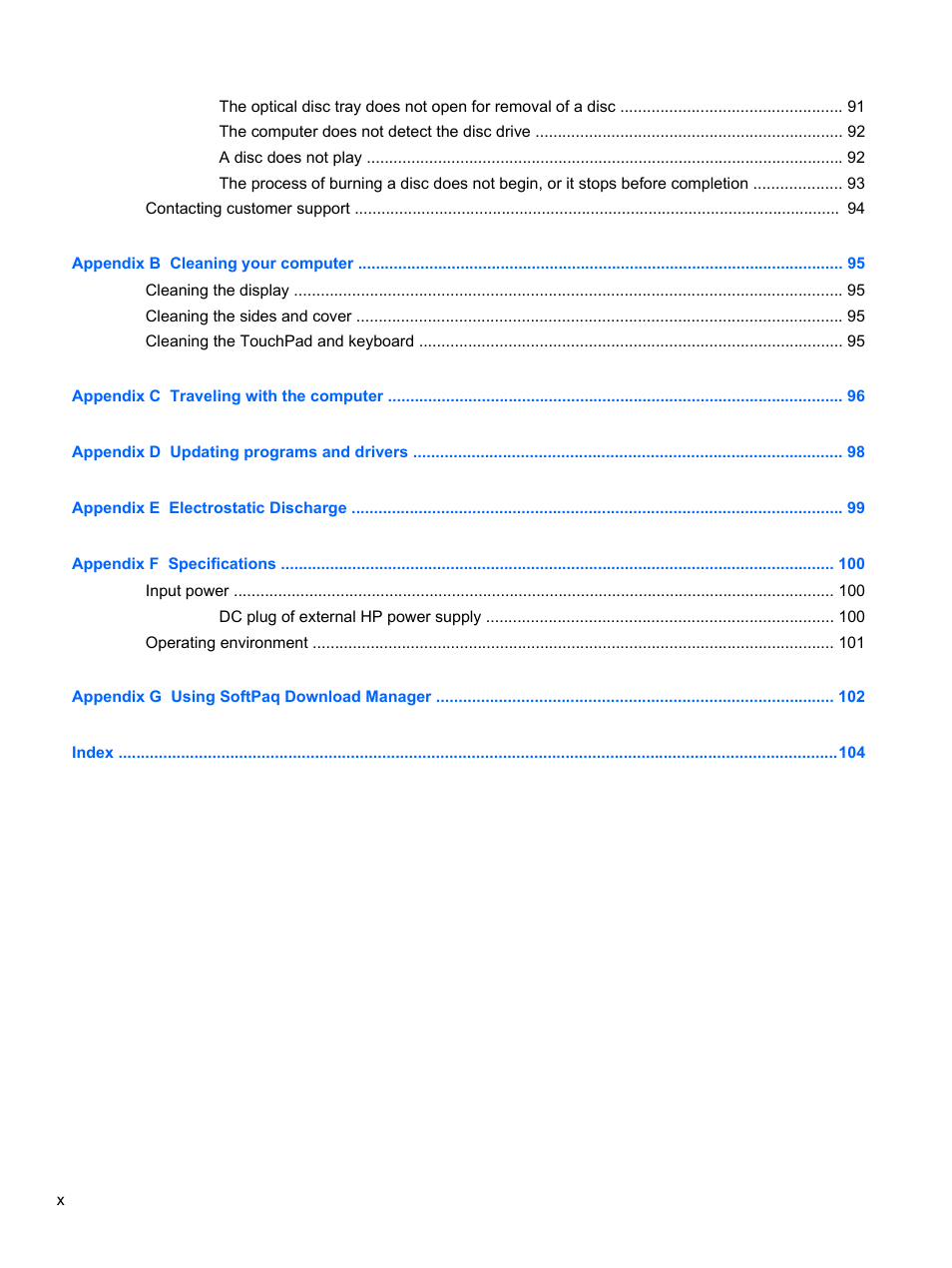 HP Pavilion dv6-6c40ca Entertainment Notebook PC User Manual | Page 10 / 117