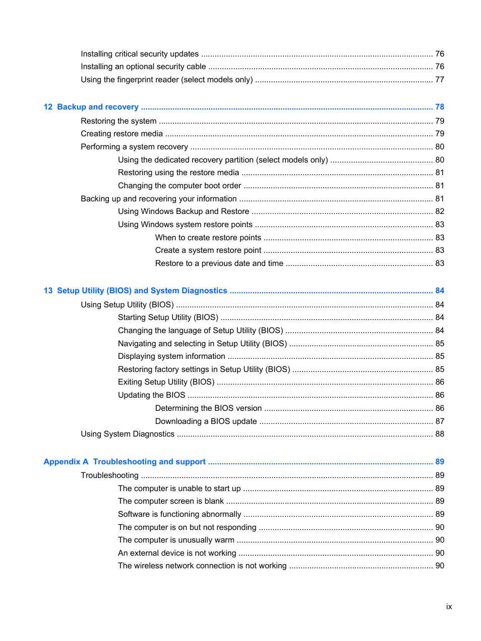 HP Pavilion dv6-6c40ca Entertainment Notebook PC User Manual | Page 9 / 117