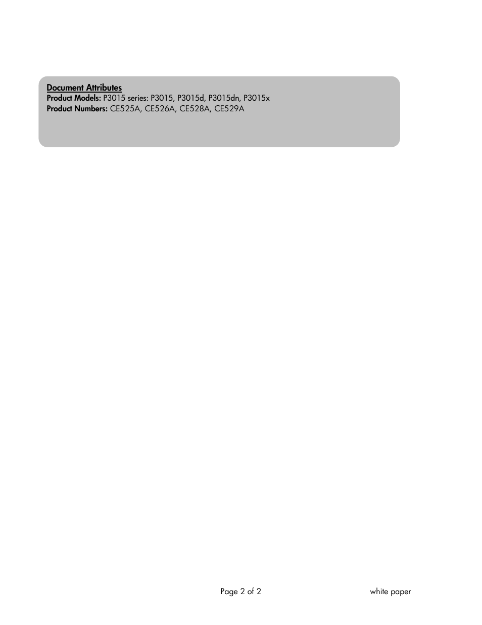 HP LaserJet P3010 Series User Manual | Page 2 / 2