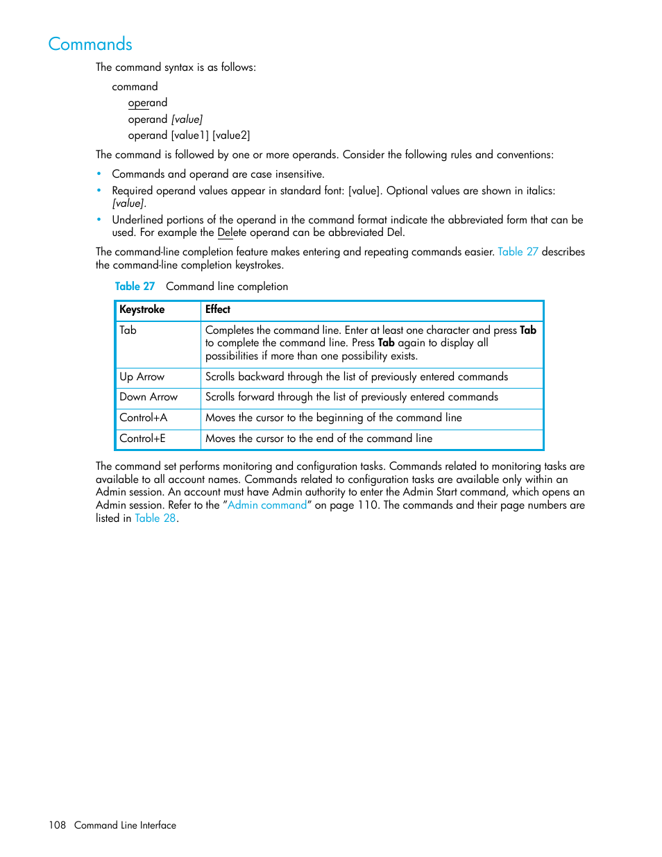 Commands | HP McDATA 4Gb SAN Switch for HP BladeSystem p-Class User Manual | Page 108 / 226