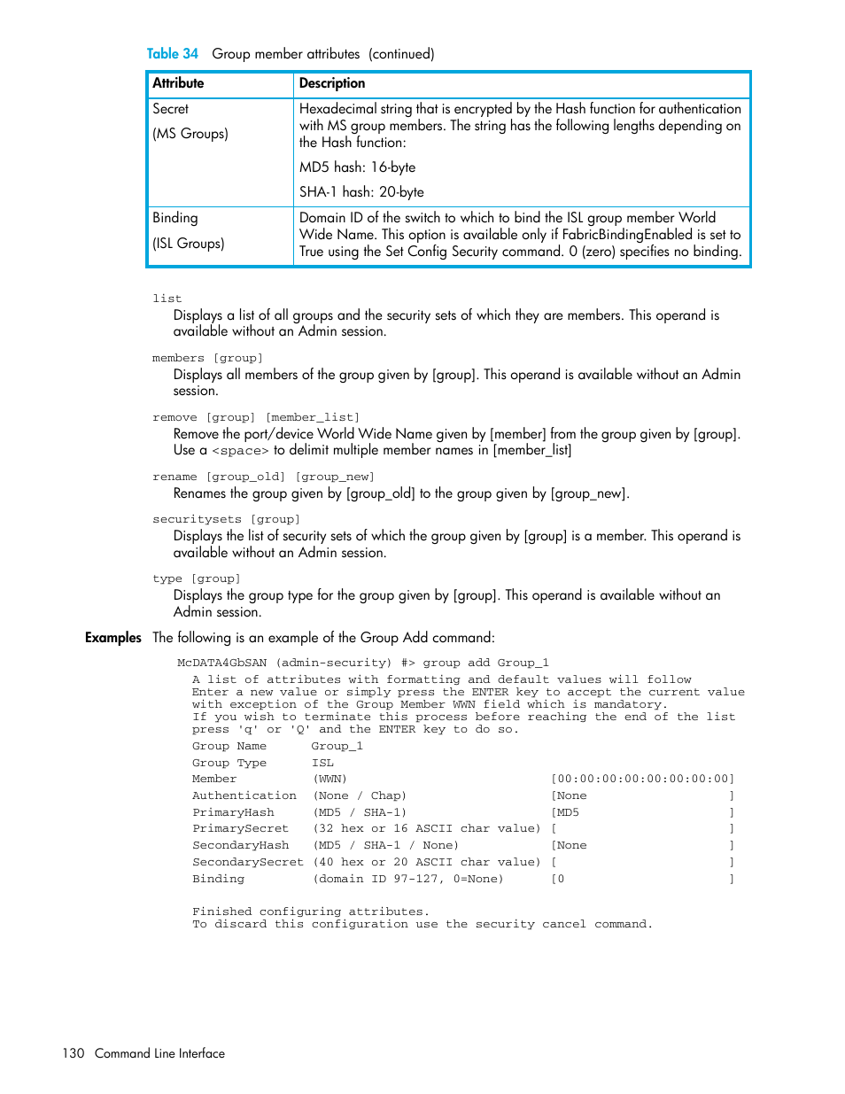 HP McDATA 4Gb SAN Switch for HP BladeSystem p-Class User Manual | Page 130 / 226