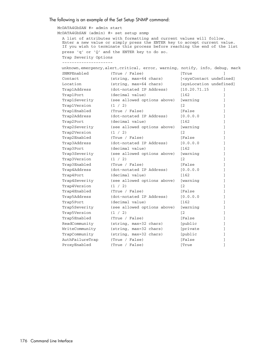 HP McDATA 4Gb SAN Switch for HP BladeSystem p-Class User Manual | Page 176 / 226